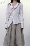Marc Le Bihan lace embroidered skirt 2596 series plant dyeing France MLB-2596-ZZHUI PEARL GREY pearl gray lace embroidery